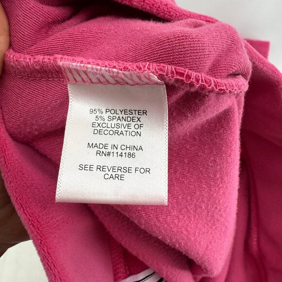 Juicy Couture Velour Track Pants Small Hot Pink Flare Leg Y2K Lounge Sweatpants - Picture 5 of 5